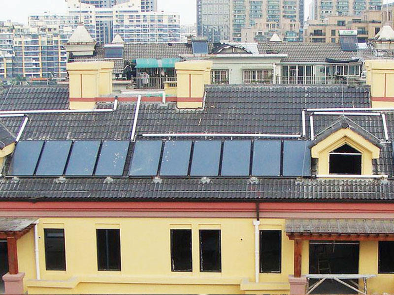 平板集熱太陽(yáng)能熱水工程案例